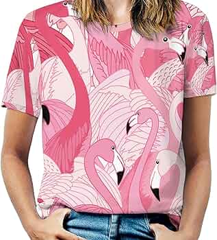 Flamingo All Over Print Unisex Summer T Shirt