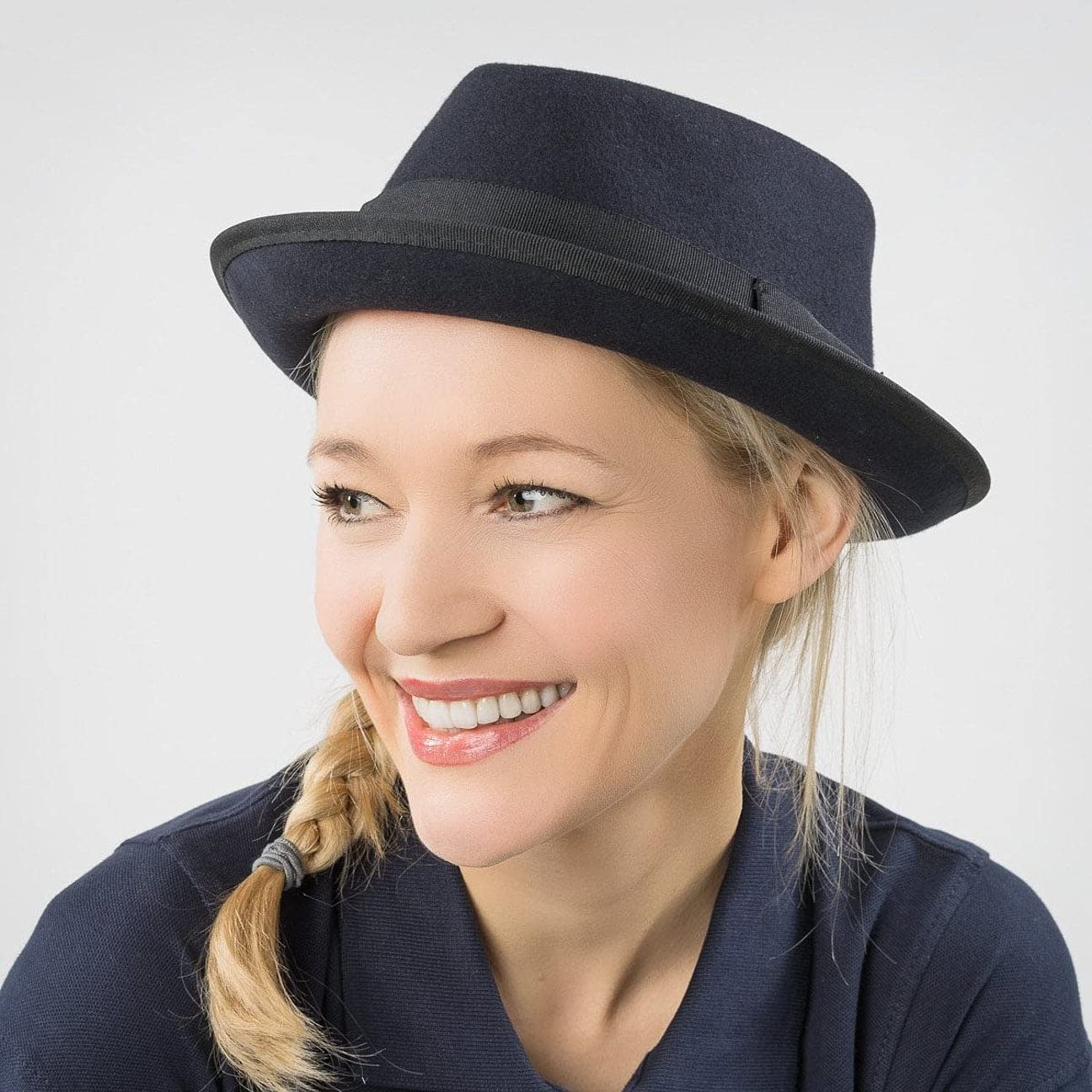 Lierys Fedora Pork Pie Hat Women/Men red 7-7 1/8