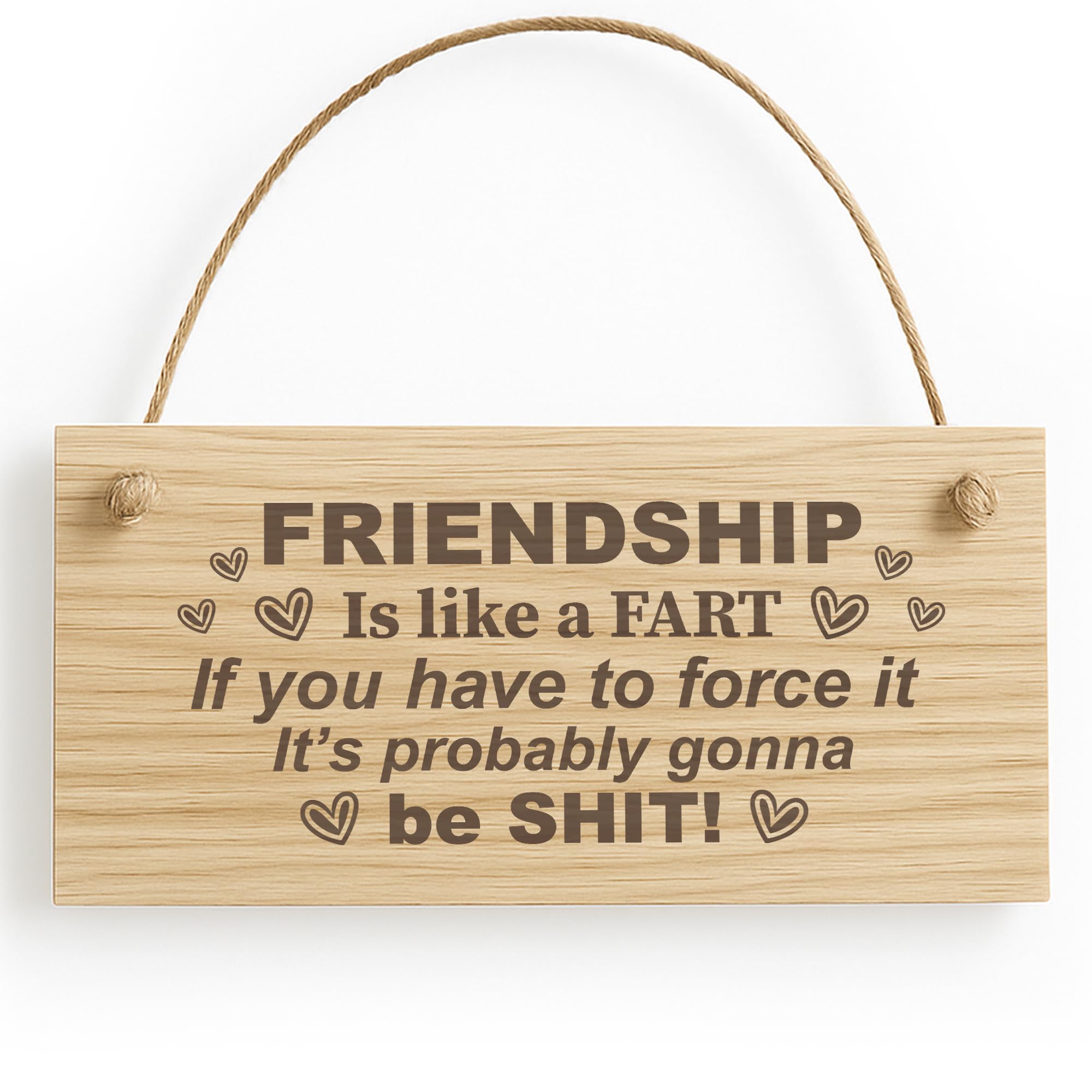 Red Ocean BEST FRIEND PLAQUE Funny Friendship Sign For Him Her Best Friend Birthday Hanging Wood Sign For Keepsake