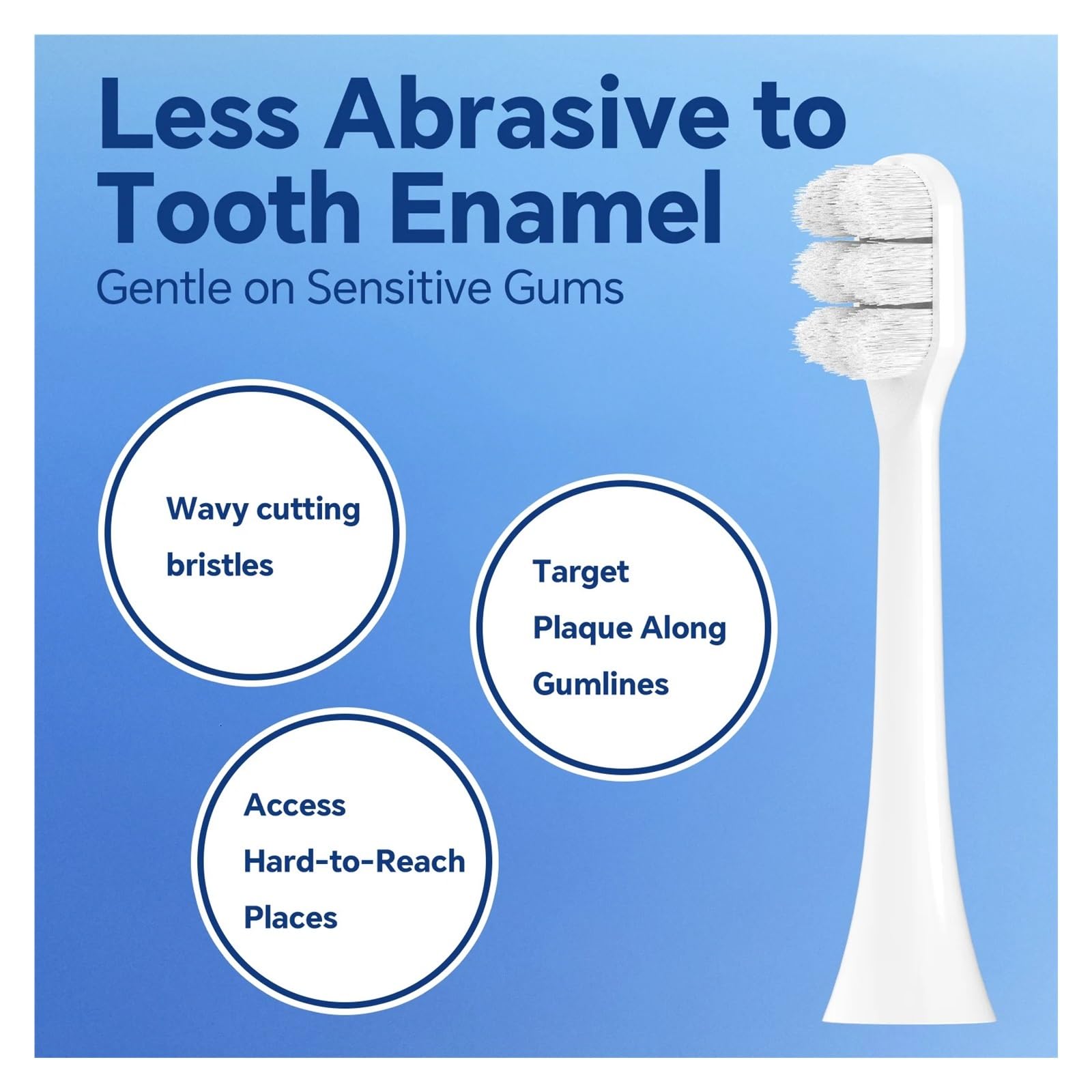 Cabezales de repuesto suaves for cepillo dientes, compatibles con Philips Sonicare Eléctrico. Ideales for el cuidado y encías sensibles(12 Pcs)
