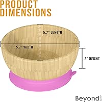 Vista 7 de Abiie Octopod - Juego de cuencos de bambú para bebés de 4 meses en adelante, cuenco de succión para silla alta sin desorden con cuchara para niños