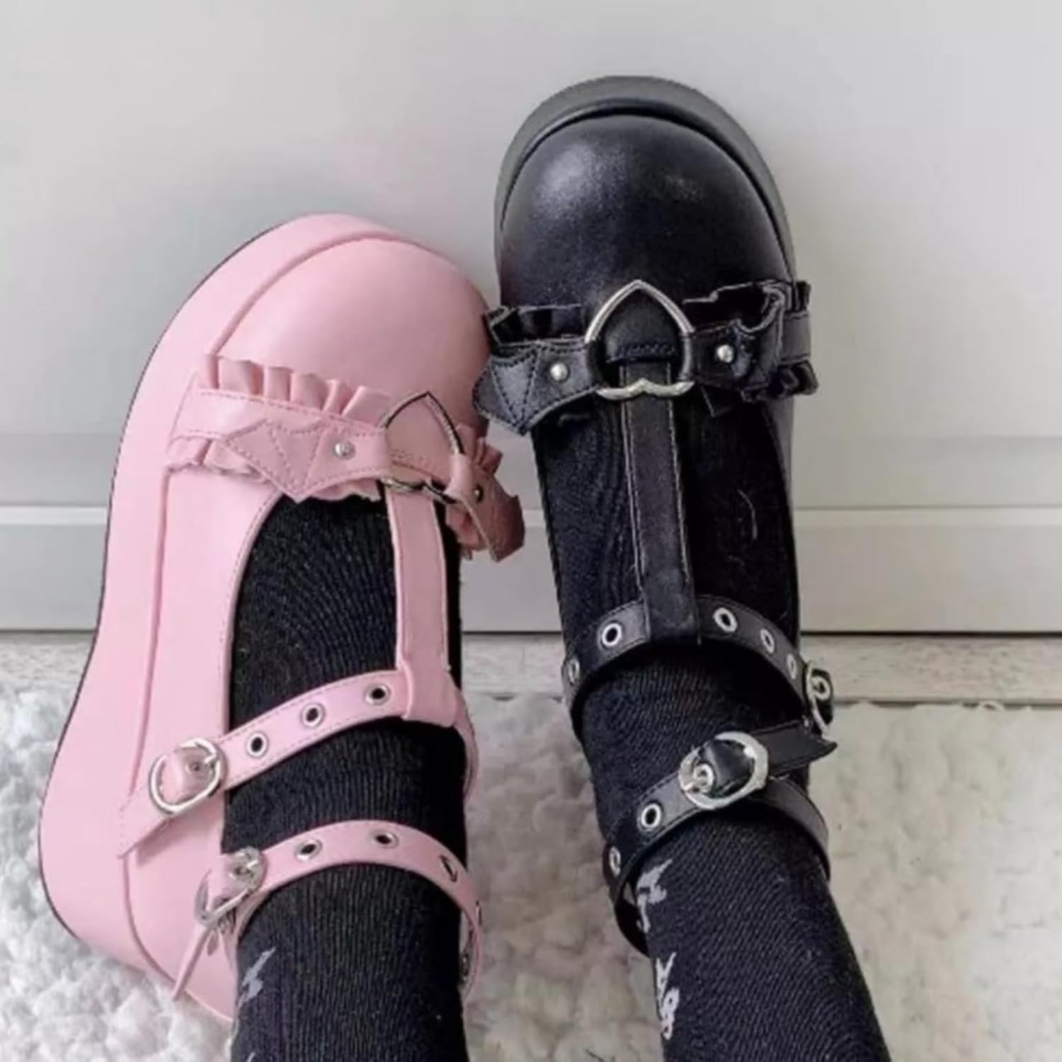 Women's Oxfords Shoes Mary Jane Shoes Gothic School Uniform Pumps Party Dress Shoes for Girl and Women