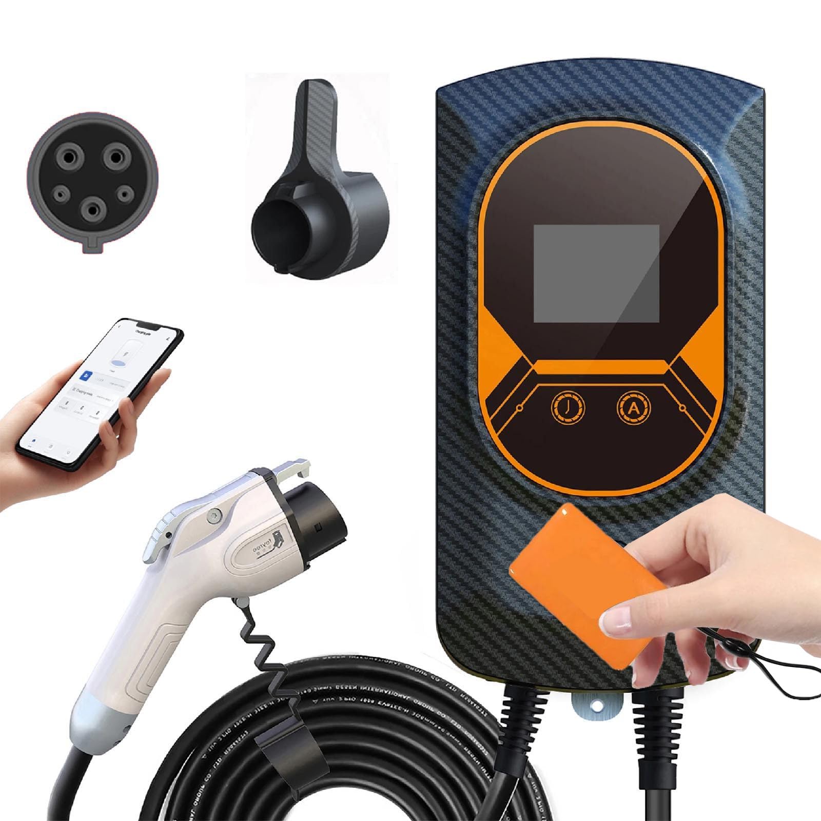 Amazon.co.jp: EV 充電器 - タイプ 1(7/9.6/12KW) + タイプ 2(7.6/11