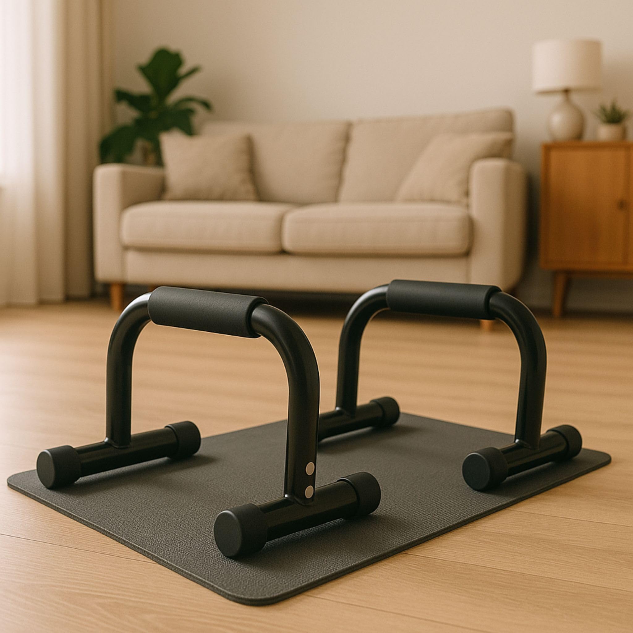 Cannons UK Barre parallele basse (coppia) – Barre per esercizi calistenici e flessioni in ferro resistente con piedini antiscivolo per uso domestico in palestra, studio e PT