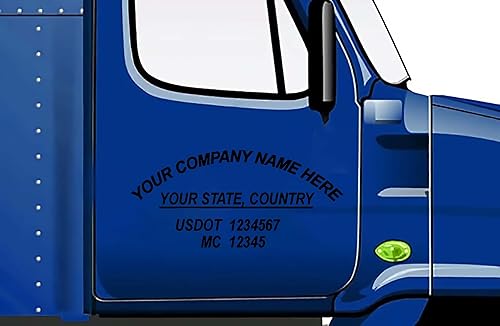 Miniatura 1 de Custom Truck Decal Set of 2 Custom US DOT Trucking Sticker Vinyl Lettering Personllized Construction Commercial Van, Lifted Trailer Semi, Mc numbers