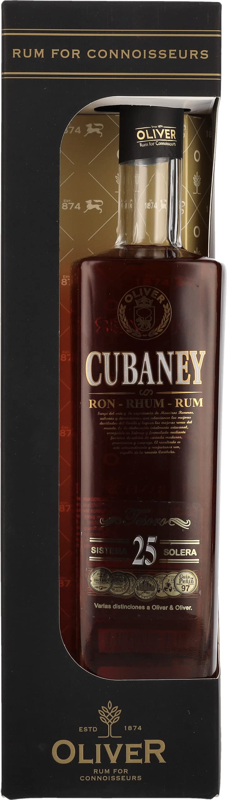 Ron Cubaney TESORO 25 Sistema Solera 38% Vol. 0,7l in Giftbox
