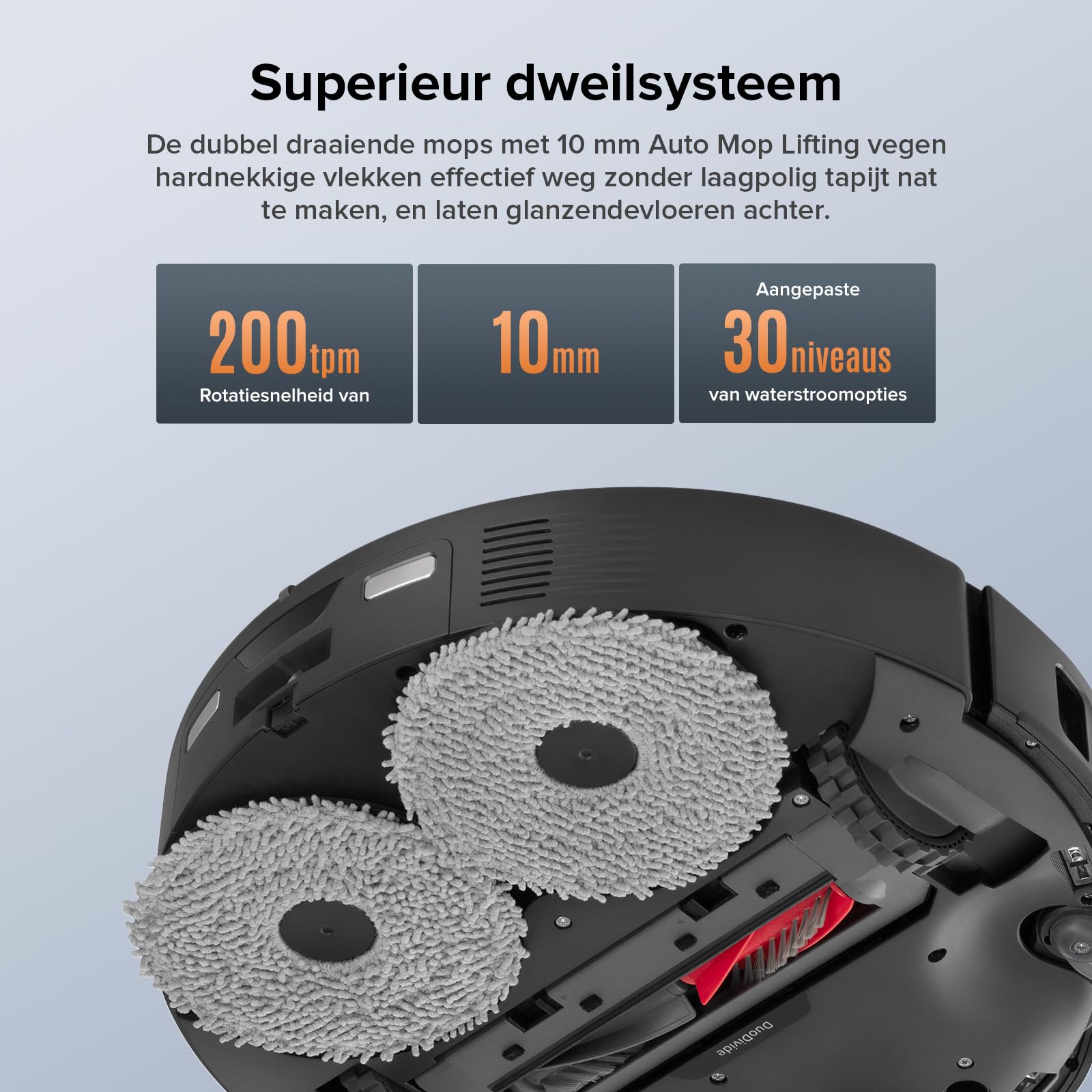 roborock Qrevo Edge S5A robot odkurzający z funkcją mopowania, podwójny system przeciwko plątaniu, 18500 Pa, projekt FlexiArm do czyszczenia krawędzi