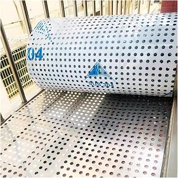 Stainless Steel Perforated Sheet, Round Mesh Ventilation Mesh Shield Gasket, Window Balcony Fence Anti-Theft Leakproof Pads, Punching Plate, Decorative Grilles Roll Panels7.87x393.70in
