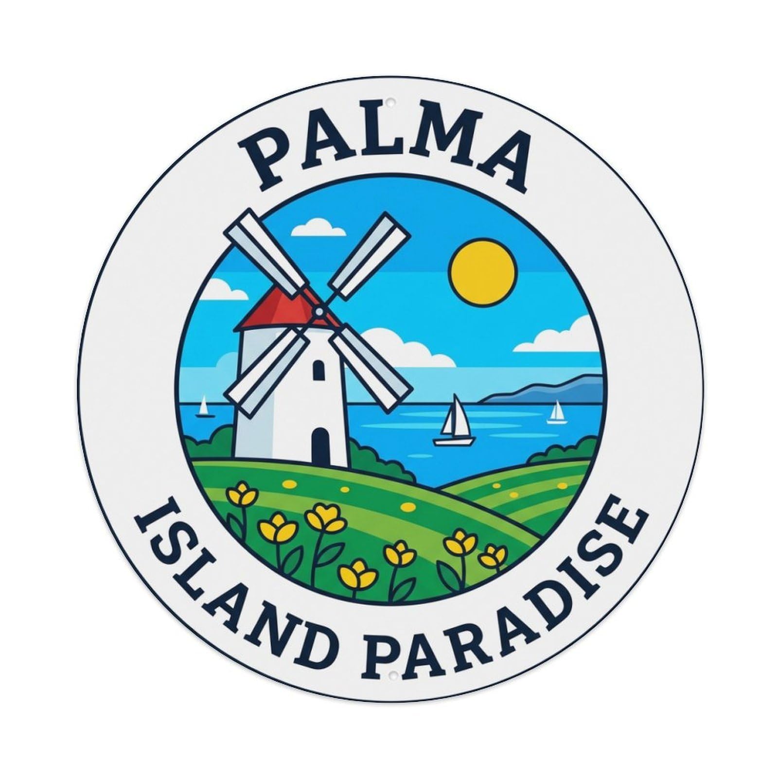 Metal Tin Sign Vintage Travel Palma Spain