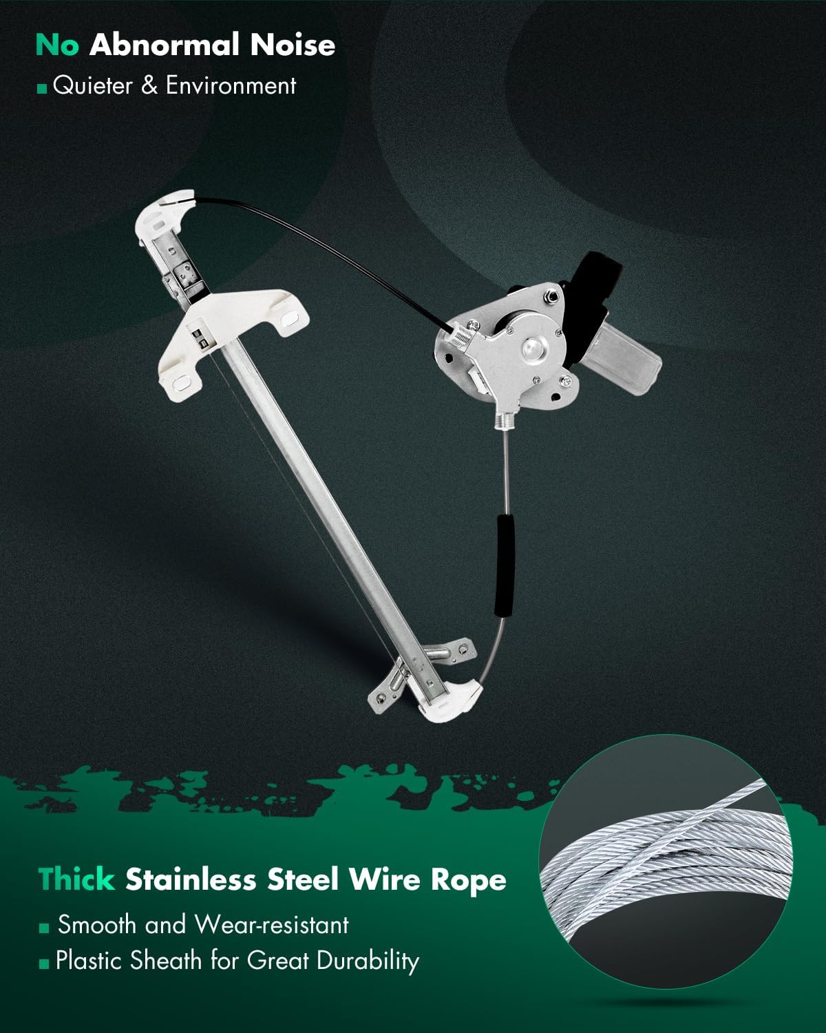 SCITOO Rear Left Power Window Regulator Replacement for 2003-2007 for Honda for Accord 748-044 72750-SDA-A01, 72750-SDC-A01