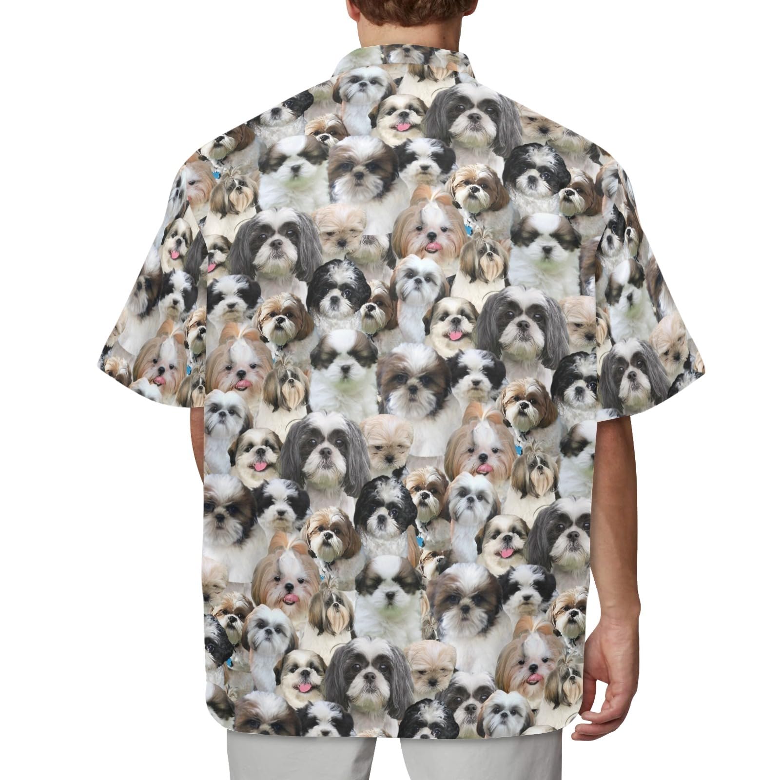 COWCUTE Shih Tzu Print Pet Grooming Jackets for Groomer. Waterproof Zipper Jacket for Women Men, Gifts for Shih Tzu Lover