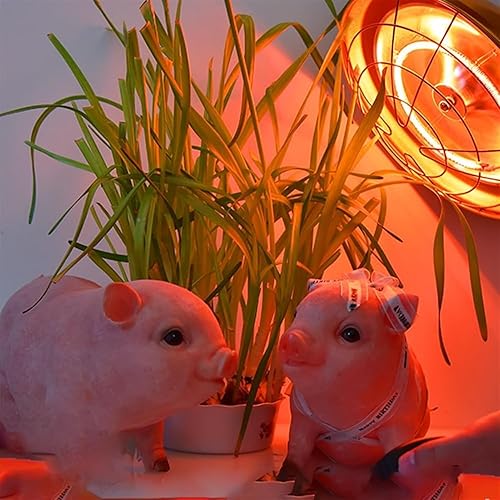 Miniatura 5 de NEZIH Coop Brooder Lamp, Chick Warmer Heat Light, Aluminum Waterproof Reptile Heating Lamp, Infrared Heater for Bird, Rabbits, Chickens