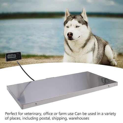 Miniatura 4 de Escala digital de envío postal para ganado, 1,102.3 lbs, 1102 libras, máximo con conteo e indicación de baja potencia, báscula de plataforma para