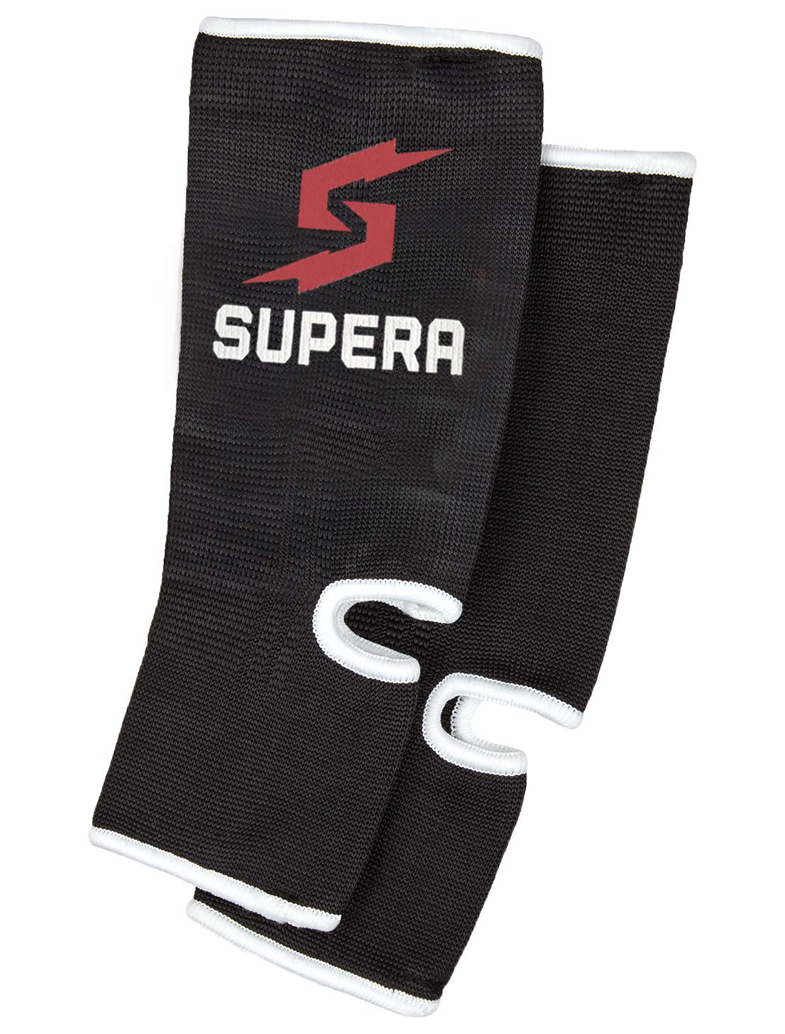 SUPERA Fußbandage für mehr Schutz beim Sport. Elastisch Bandage stütz das Fußgelenk. Die Sprunggelenk Bandage für Kickboxen, Muay Thai oder Laufen. 1 Paar - Zwei Fußgelenkbandagen