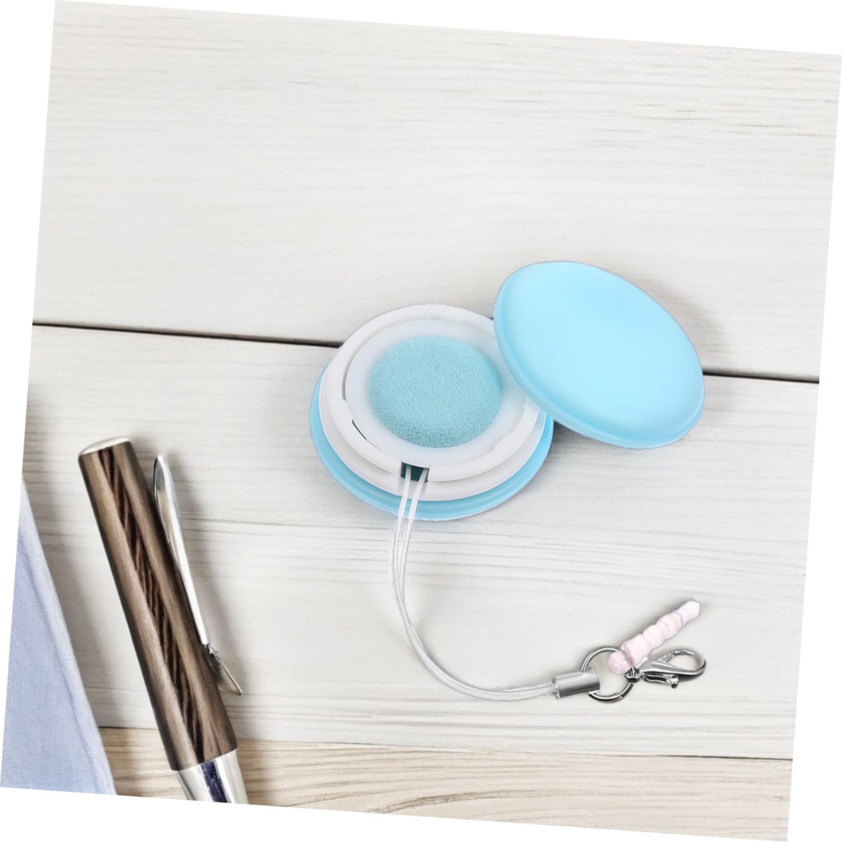Limpiador de Pantalla Macarons para Teléfonos Inteligentes con 4 Unidades, Material Silicona y PP, Quita Huellas y Manchas, con Cordón y Hebilla para Uso Portátil