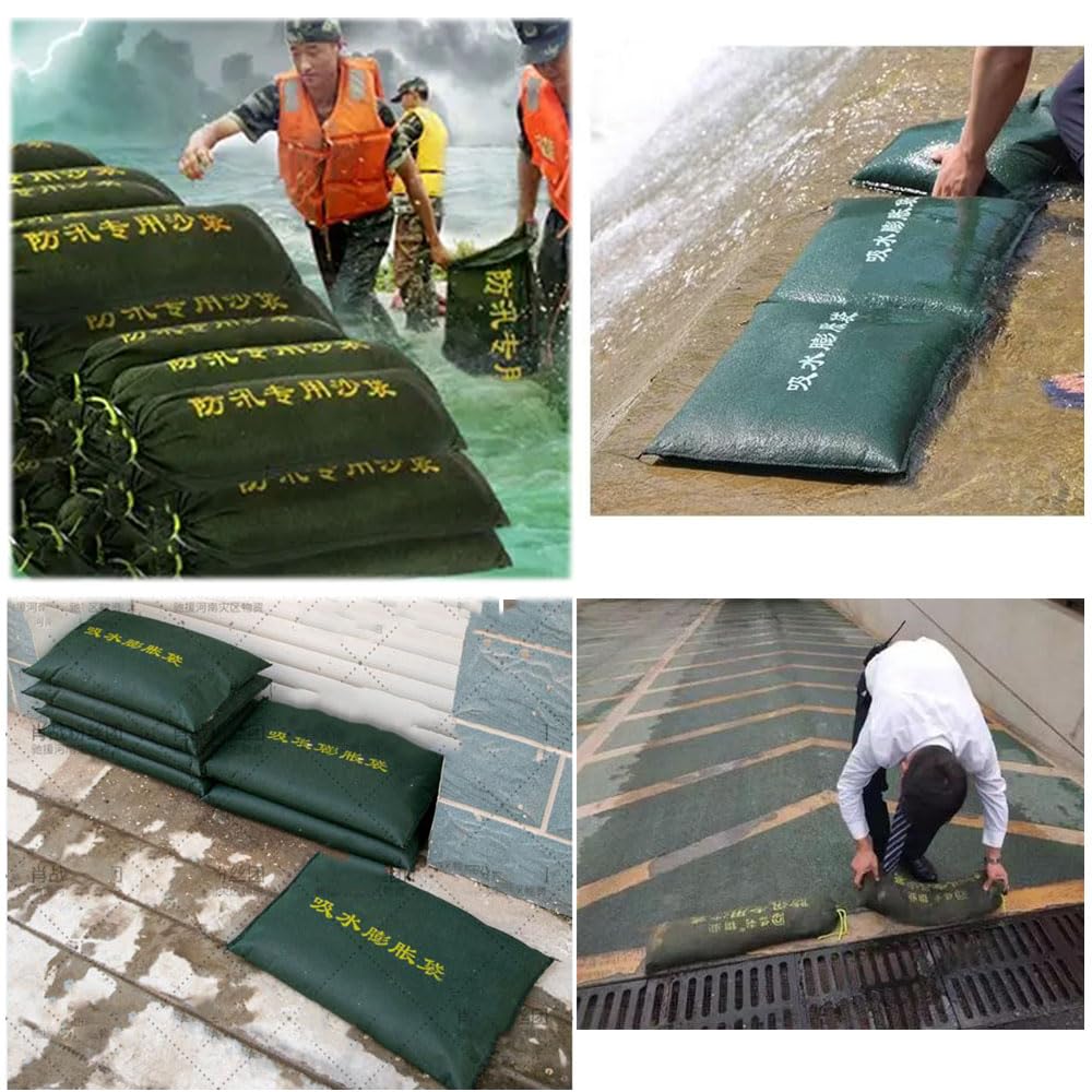 Amazon｜水で膨らむ 土のう 袋 土嚢 吸水性 簡易吸水土のう 40cm