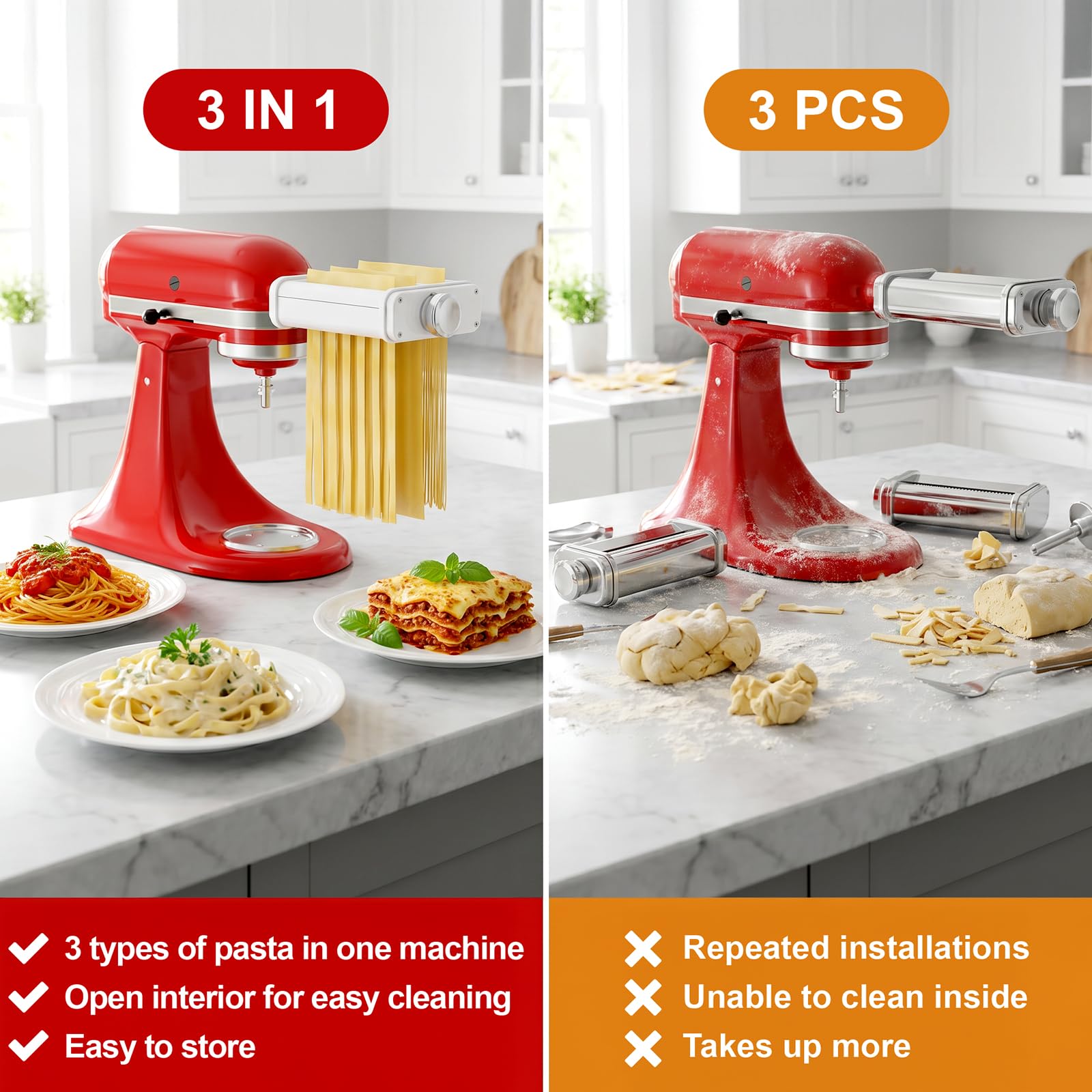 Amazon.co.jp: KitchenAidスタンドミキサー用パスタアタッチメント 3