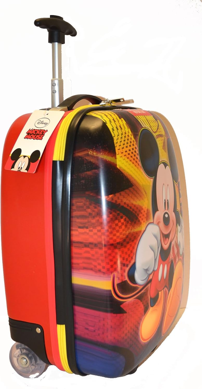 Disney Mickey Mouse Large Pilot Case Rolling Luggage Travel Backpack Hard  Shell : Amazon.co.uk: Luggage