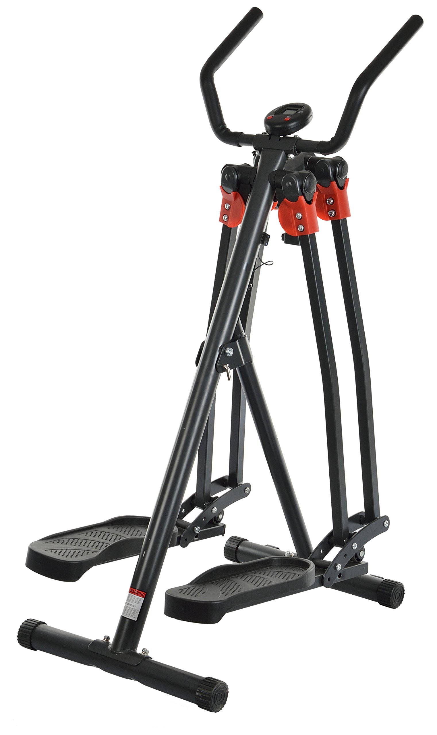 IRIS Carbon-Steel Dual Action Slim Strider with Heart Pulse Sensors (120 cm x 60 cm x 120 cm, Black)-image-0