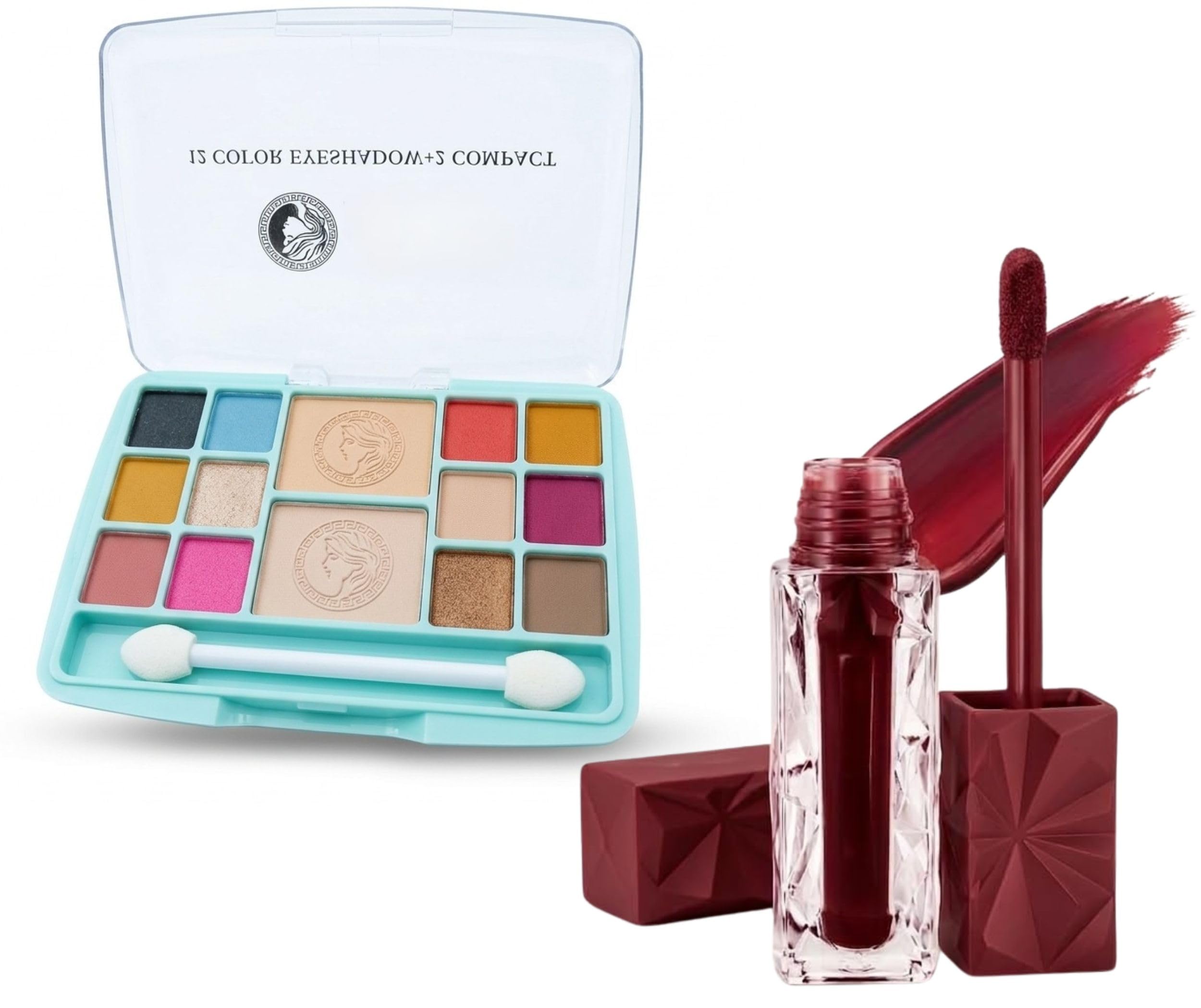 Professional 2-in-1 Makeup Duo Set – Includes 12-Color Vibrant Eyeshadow Palette with 2 Compact Powders & High-Pigment Velvet Matte Liquid Lipstick – All-Day Long-Wear Cosmetics Kit for Women & Girls-image-28