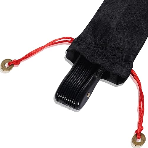 Miniatura 5 de Paquete de 2 ventiladores plegables grandes de mano, abanicos plegables de mano chinos de tela de nailon de Tai Chi, ventilador de Kung Fu chino con