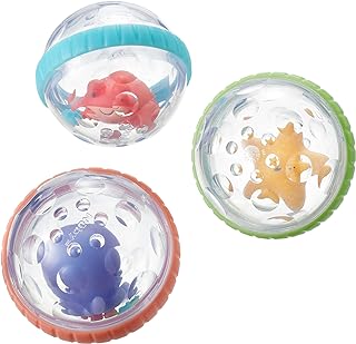 Nuby Floating Bubbly Buds Baby Bath Toy - Sensory Play | Easy to Hold | Easy Clean