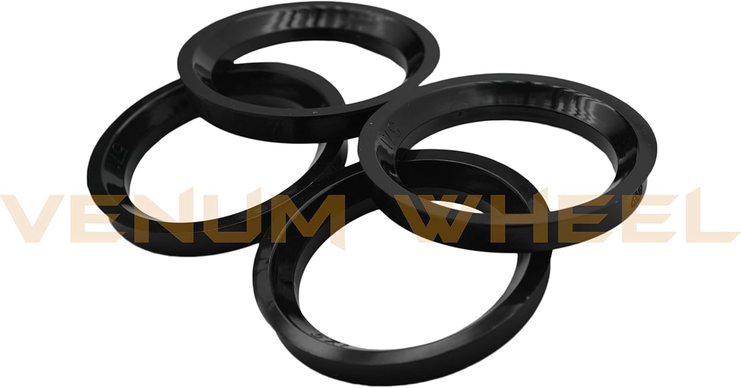 Full Set Of 5x120 to 5x112 Black Bolt On Hub Centric Conversion Adapters 1" (25mm) Thickness 72.56/74.1 Hub Bore To 57.1 Wheel Bore 5x120 Compatible With Audi Wheels 5x112 57.1