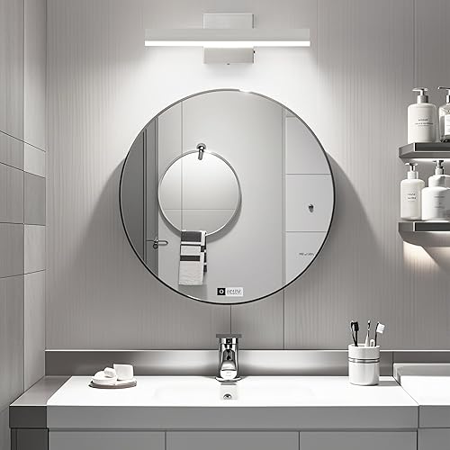 Miniatura 3 de Lámpara de tocador de baño de níquel de 15.75 pulgadas, 12 W, regulable, 5CCT, lámpara de baño LED sobre espejo de baño, certificado ETL