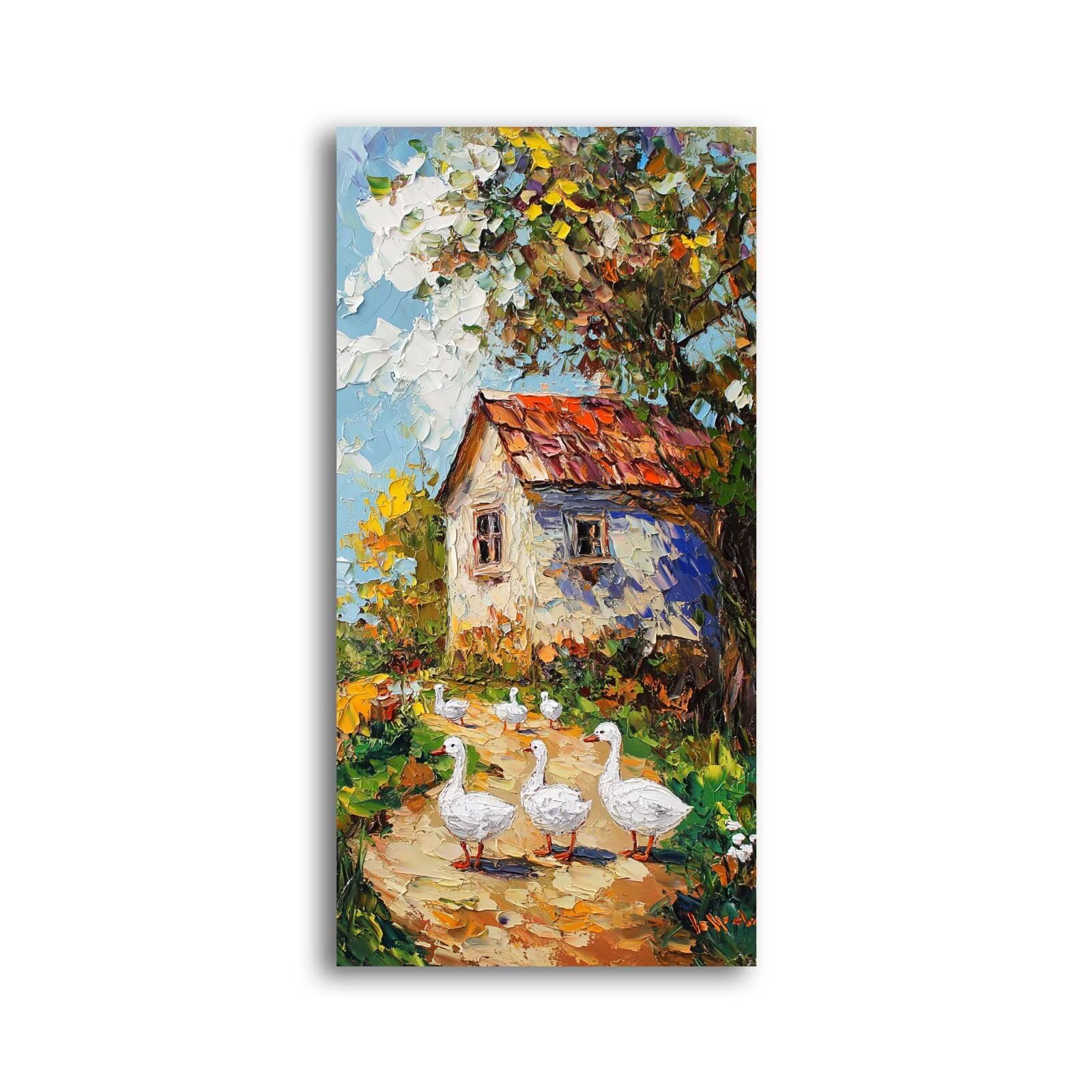 Malen Nach Zahlen Erwachsene Bauernhof Klein Malen Nach Zahlen 90X45cm, Herbst Bastelset Erwachsene Frauen, Farbiges Leinwand Acrylfarben DIY Ölgemälde Set Dekoration Geschenke für Fraue/Männer-z312