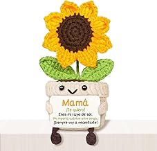 Giftasy Mother Gift, Mama Birthday Gift – Crochet Sunflower for Emotional Support, Original Gifts Mother's Day, Christmas (6 x 6 x 14 cm)