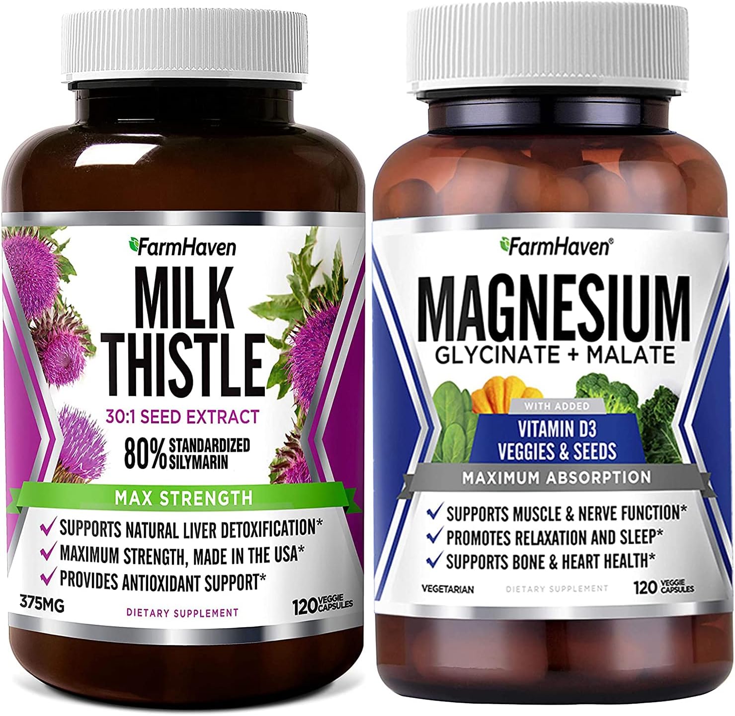 FarmHaven Milk Thistle Capsules 11250mg & Magnesium