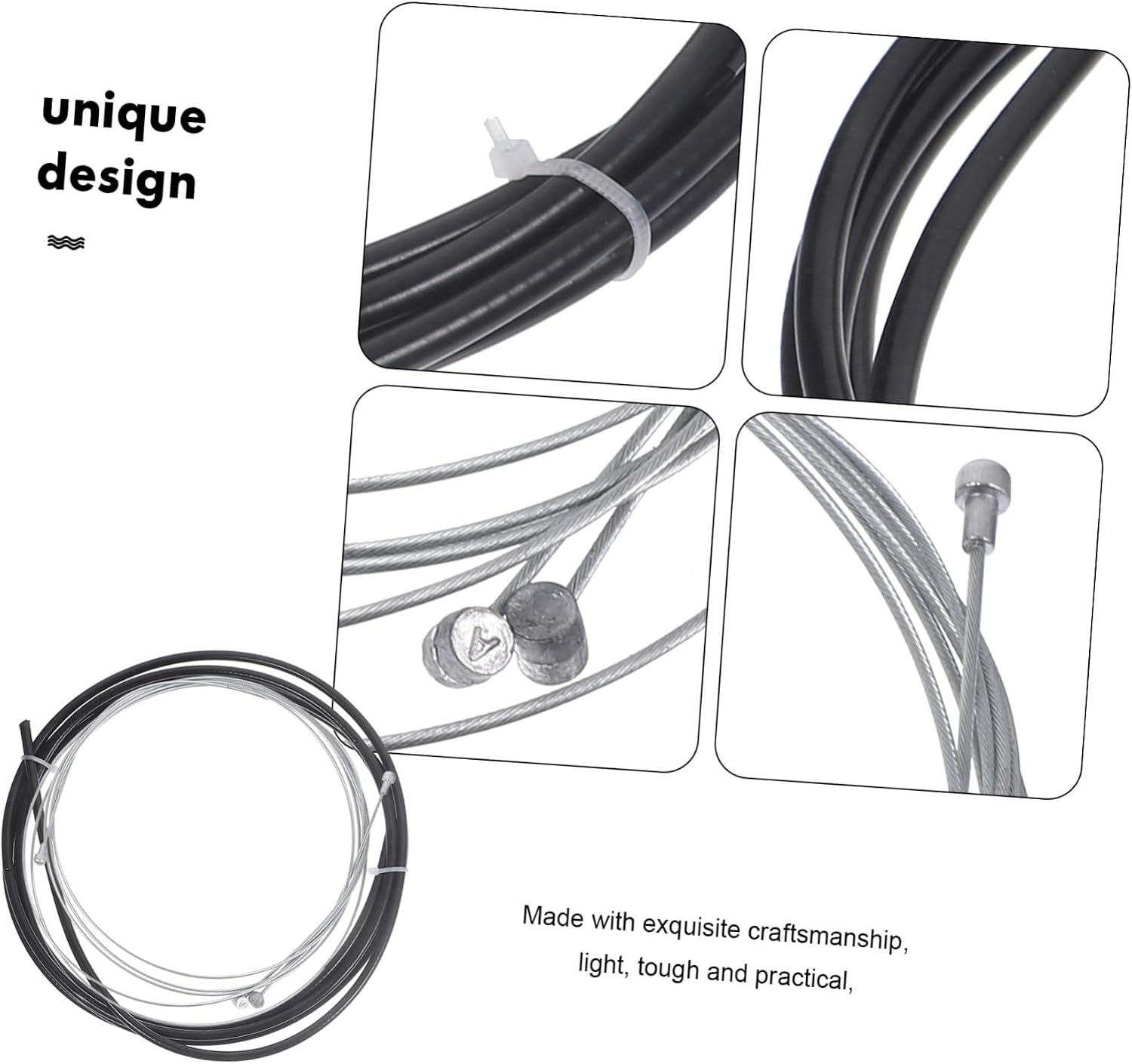 KOMBIUDA Mountain Bike Shift Cables Bike Brake Cable Kit Shift Wire Front Back Brake Wires Galvanized for Durability