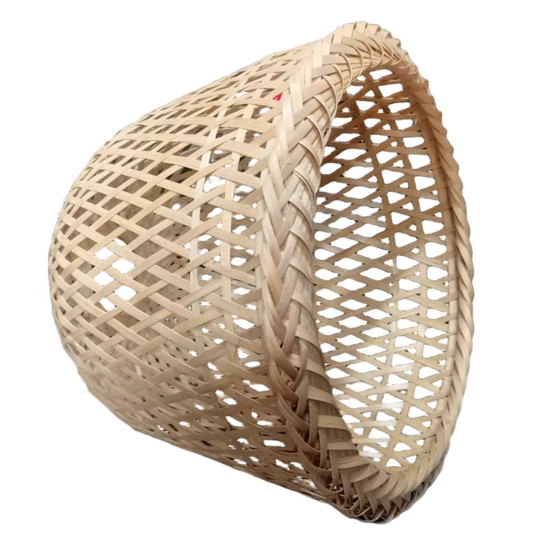 Vervevum Rattan Lamp Shade, 10x8in Hand-Woven Bamboo Rattan Pendant Lamp Shade, Easy Install Rustic Hollow Lampshade for Ceiling Pendant Floor Light, Light