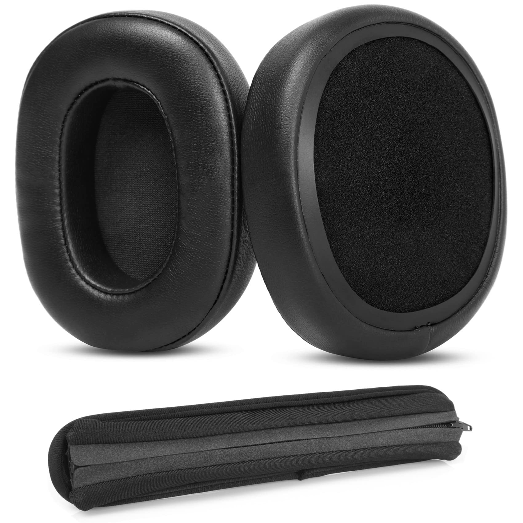YunYiYiHesh 3 Ear Pads Replacement Ear Cushions Compatible with Skullcandy Crusher Wireless Crusher Evo/Crusher ANC/Hesh 3/Crusher 360 Headset Earpads Parts (Black)