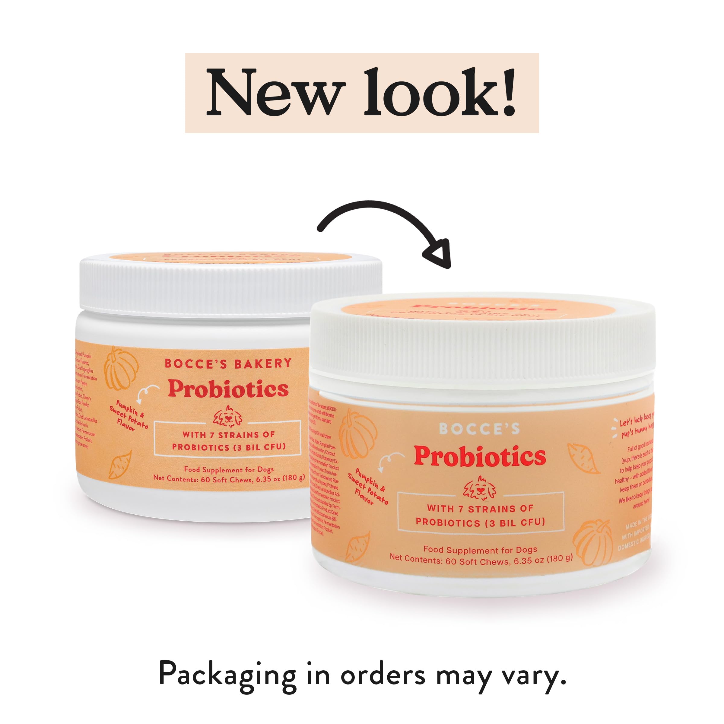 Bocce's Bakery Probiotic Supplement Chews, Pumpkin & Sweet Potato (60 ct) — Amazon image 2