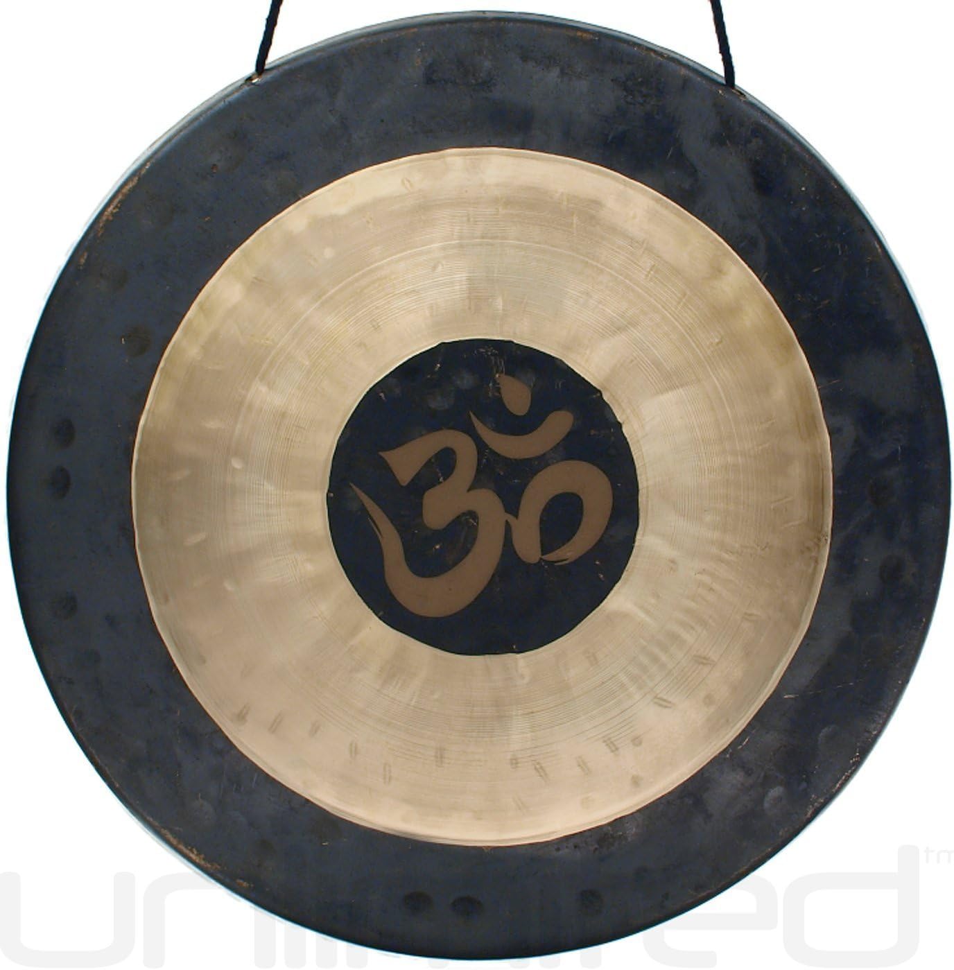 Om Gongs Includes Rope and Chinese Mallet/Om Engraved Bronze Gong/Great for Meditation & Yoga/Made of Bronze