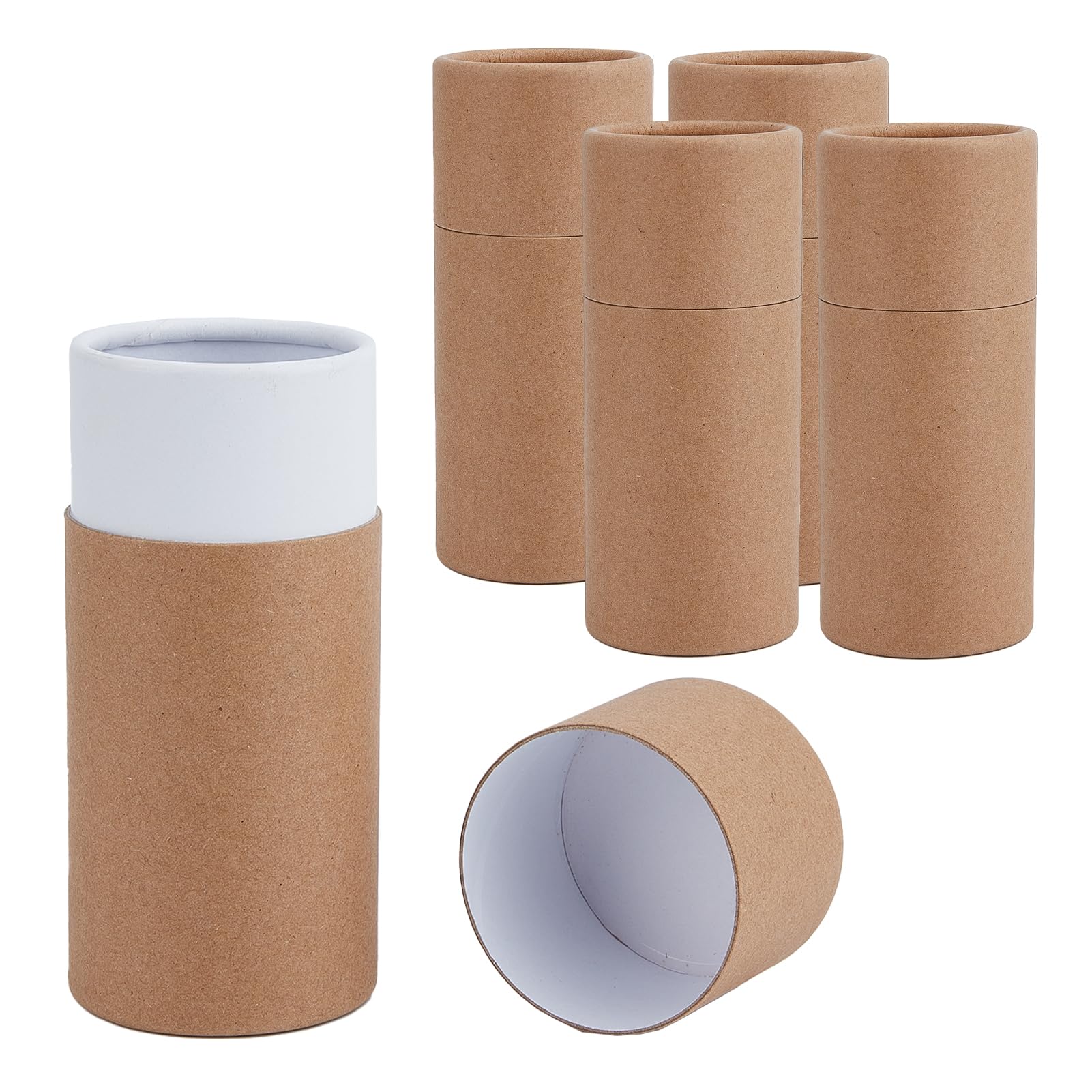 Conteneurs ronds pour huiles essentielles 100ml en carton kraft rigide