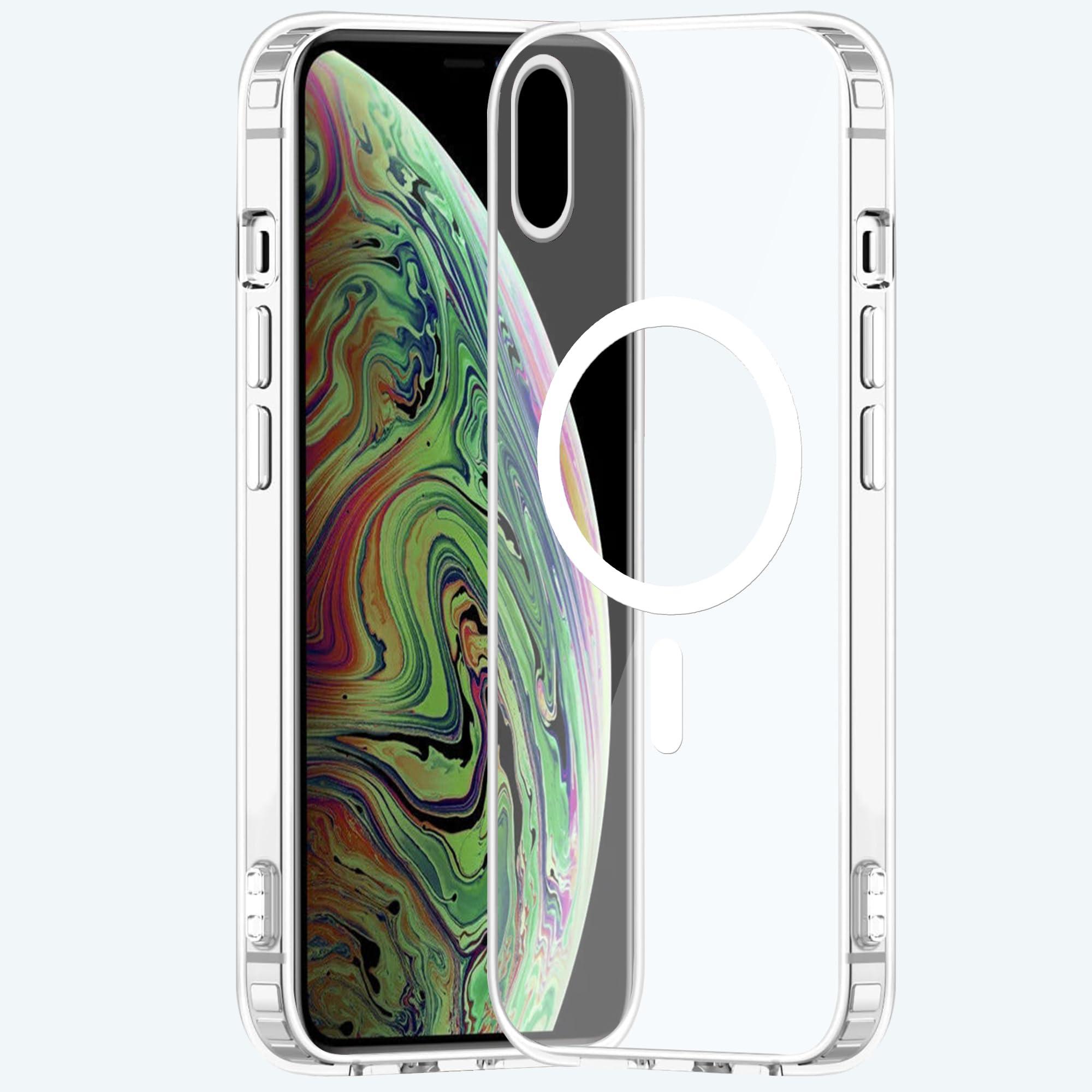 iPhoneアクセサリー iPhone XS MAX ANKIRANT® 360 Back Case Cover for Apple iPhone Xs MAX (Hybrid