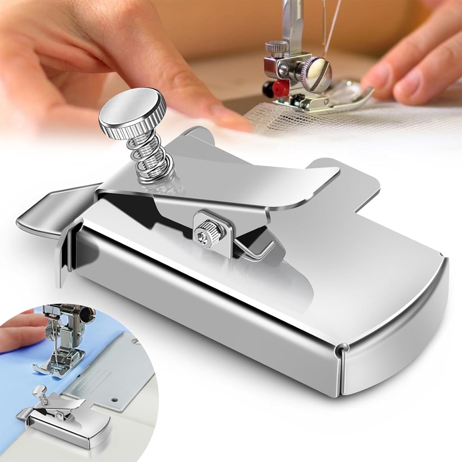 Magnetic Seam Guide,Sewing Gauge for Sewing Machine with Clip,Hemmer Guide,Multifunctional Hem Guide,Universal Sewing Machine Attachments,Sewing Supplies Accessories