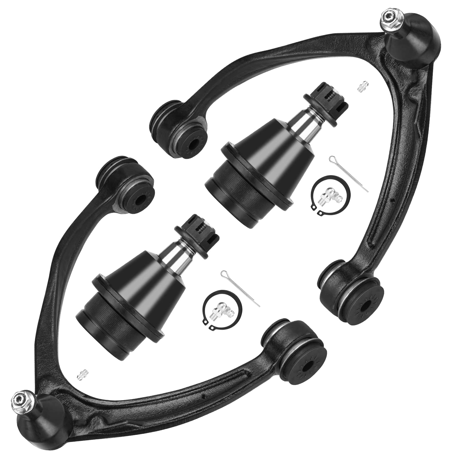 Front Upper Control Arm(Forged Steel) with Ball Joint Suspension Kit Fit for 2007-2016 GMC Sierra Chevrolet Silverado 1500 2007-2013 Suburban Avalanche Tahoe Escalade Yukon - 4pcs