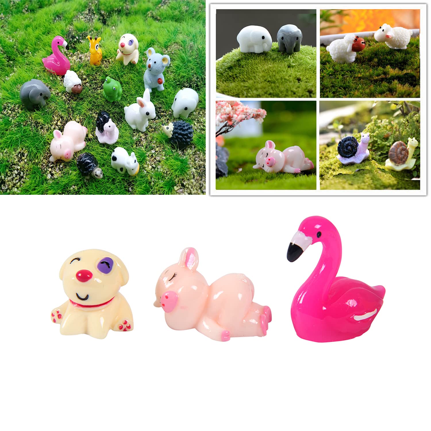 45 Pcs Miniature Animal Figurines Set - Small Resin Animals For Fairy Gardens, Dollhouses, And DIY Decor