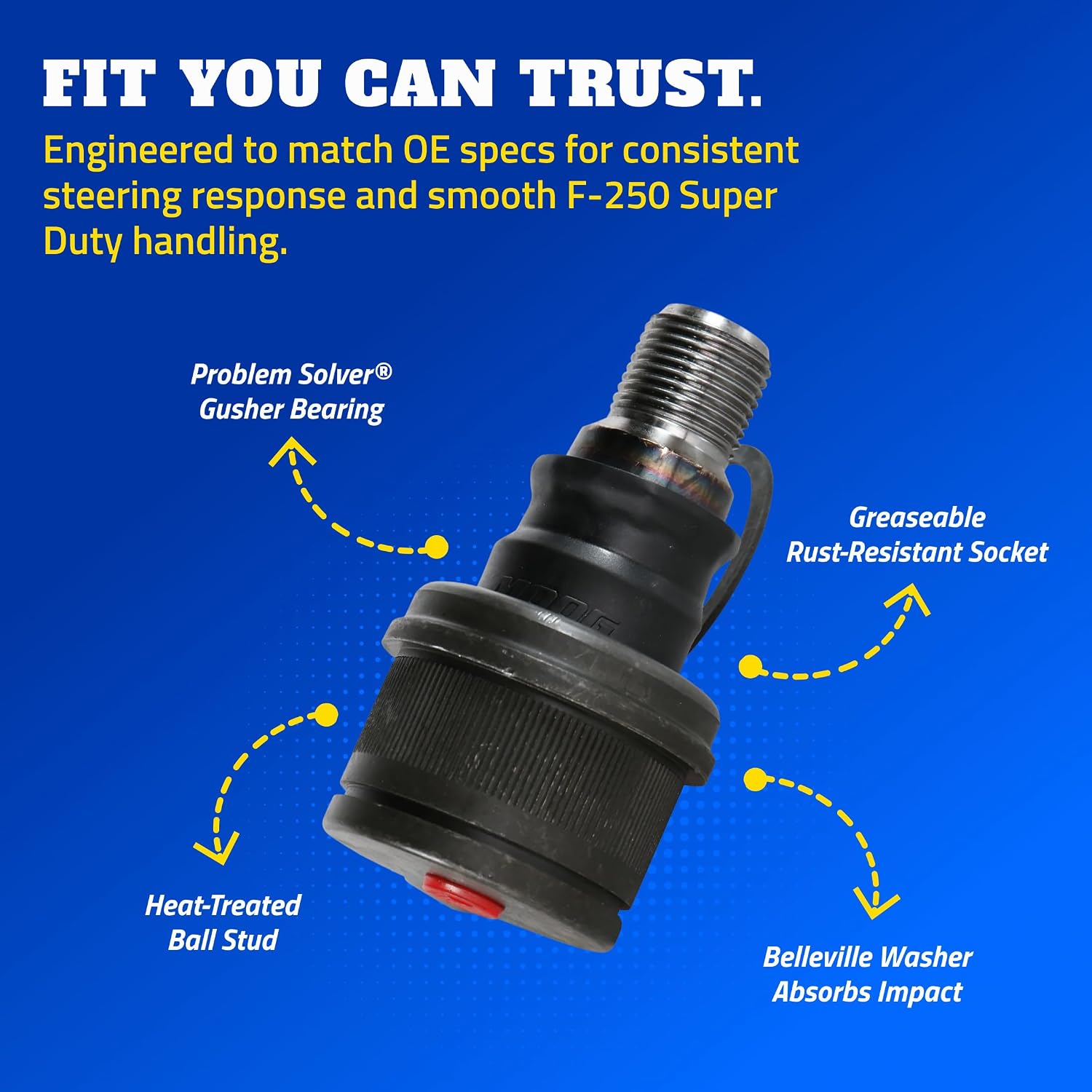MOOG Front Outer Steering Tie Rod End - Front Suspension Joint for Trucks - Heavy Duty Ball Joint - Fit Tested Ball - OE Specification Match - Truck Suspension Component