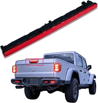 LED Third Brake Light Assembly 3rd Brake Light Compatible with 2020-2025 Jeep Gladiator Center High Mount Stop Light Replace # 923-297, 68338388AC