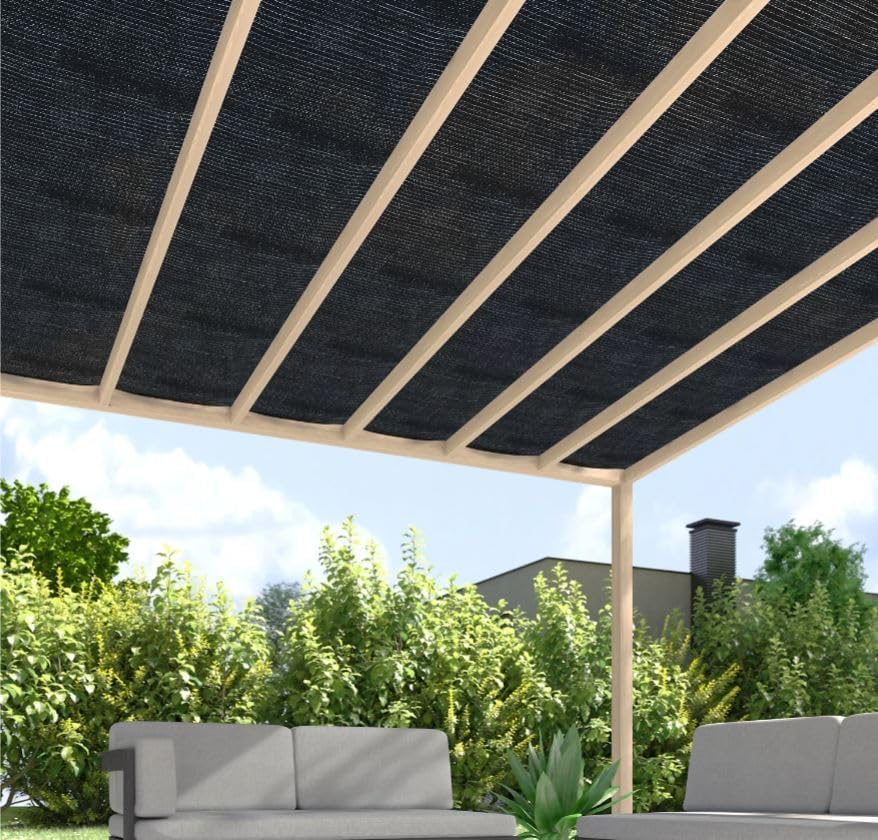 Schwarzes Schattennetz Für Garten & Terrasse – 90% Sichtschutz, UV-beständig & Einfach Zu Montieren