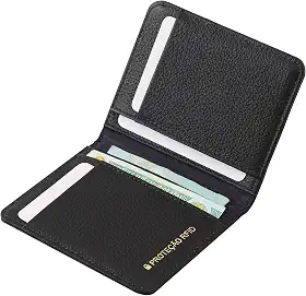 Carteira Masculina de Couro Bovino Legítimo com Proteção Antifurto RFID Couro50 661