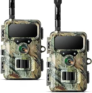 VOOPEAK 4G LTE Trail Camera 2 Pack, 32MP Cellular Trail Camera with Built-in SIM Card Lifelong Free Cloud Storage Night Vision Motion Activated Game Camera for Hunting & Outdoor asin的图片