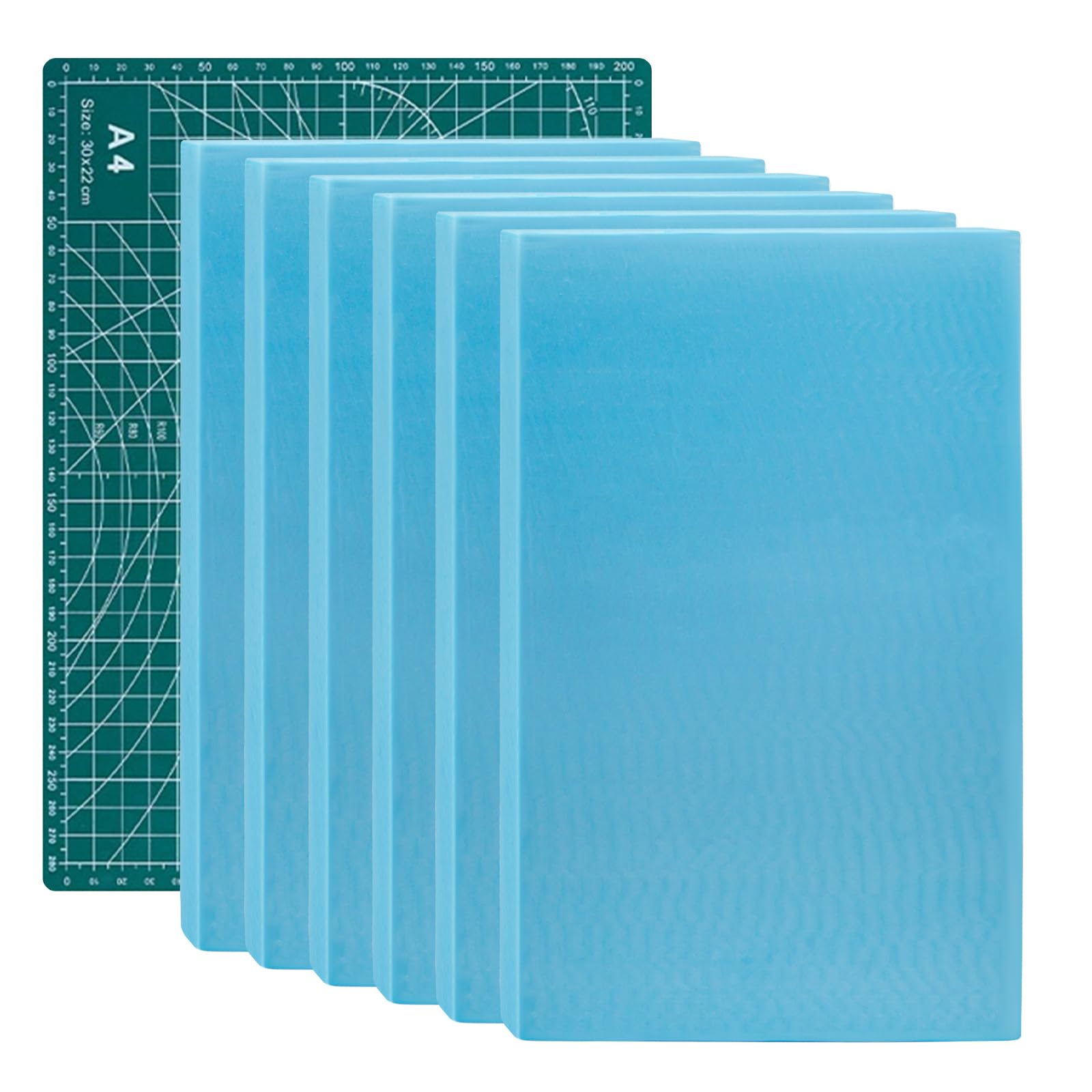 6 Pz Pannelli in Schiuma Rigida Blu Basi Polistirene Foam Board | 29 × 20 × 2 cm, blu, riproduzione fedele all'originale, pratica, facile da tagliare