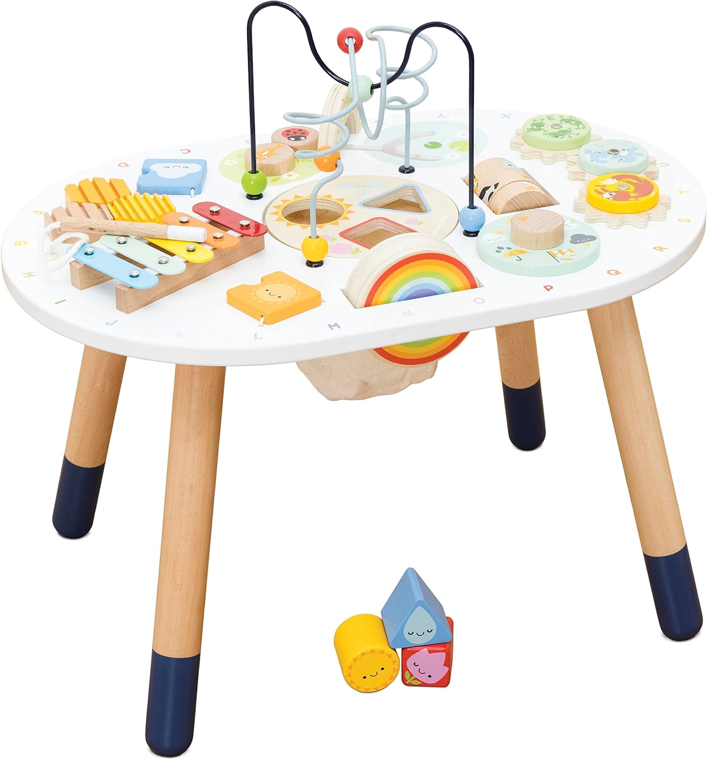 Le Toy Van PL137 Activity Table Kids ToysRainbow Xylophone, Wooden Shape Sorter and more18