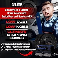 Vista 2 de R1 Concepts Kit de frenos y rotores traseros delanteros Pastillas de freno delanteras y traseras Rotores y pastillas de freno Optimum OEp