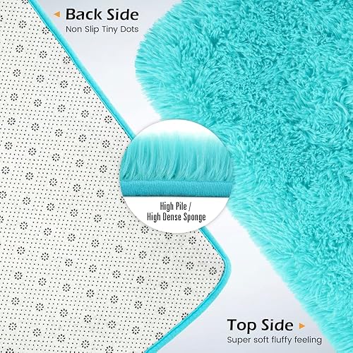 Miniatura 244 de Amearea Alfombra suave y esponjosa de alta calidad, moderna, 5 x 7 pies, alfombras de felpa mullida para sala de estar, dormitorio, habitación